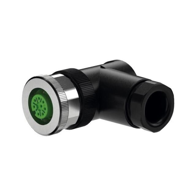 M12 FEMALE 90 A-COD. SCREW TERMI