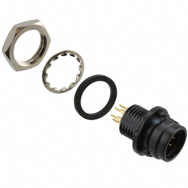 CONN RCPT MALE 6POS GOLD SOLDER