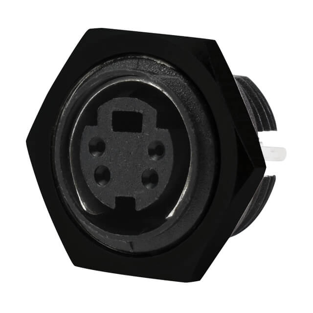 CONN RCPT FMALE MINI DIN 3P SLDR