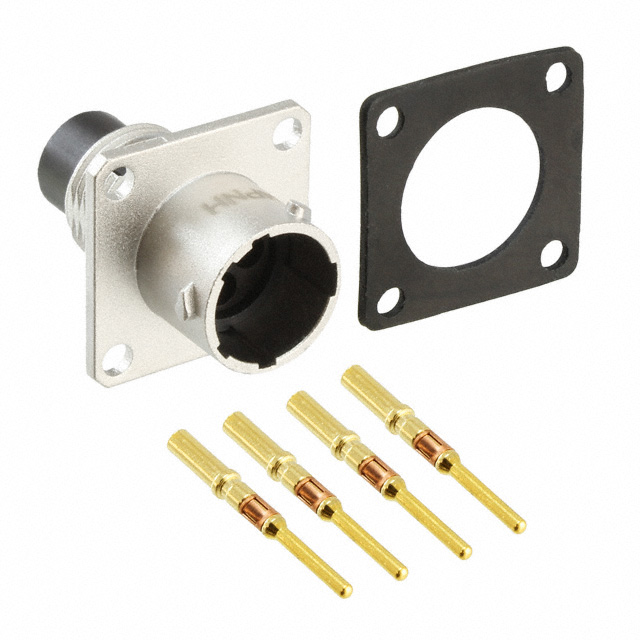 CONN RCPT MALE 4POS GOLD CRIMP