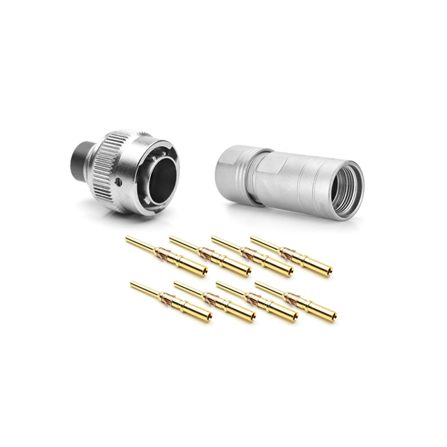 CONN PLUG MALE 8POS GOLD CRIMP