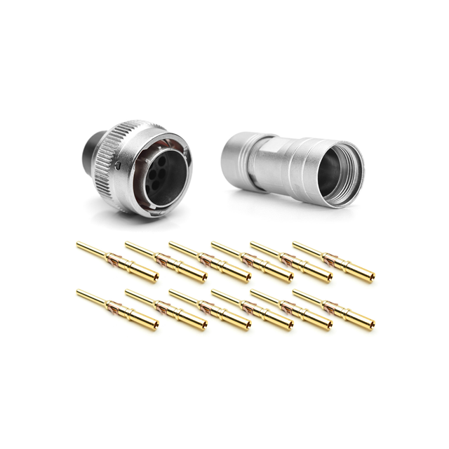 CONN PLUG MALE 12POS GOLD CRIMP