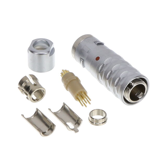 CONN PLUG MALE 7P GOLD SLDR CUP