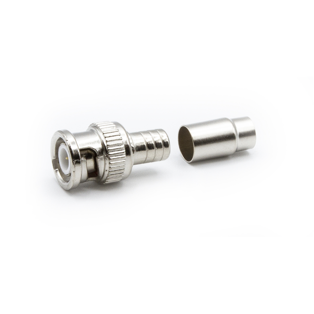 BNC MALE CRIMP-ON FOR RG6 10 PK