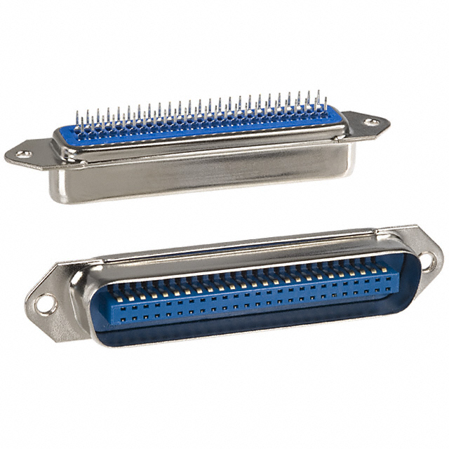 CONN SCSI PLUG 50POS VERT SOLDER