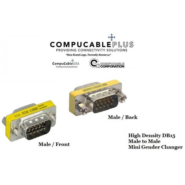 GNDR CHGR HD DB15 M/M 6PCS/PACK