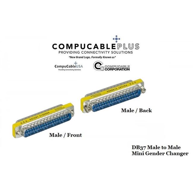 DSUB GNDR CHGR DB37M/M 6PCS/PACK