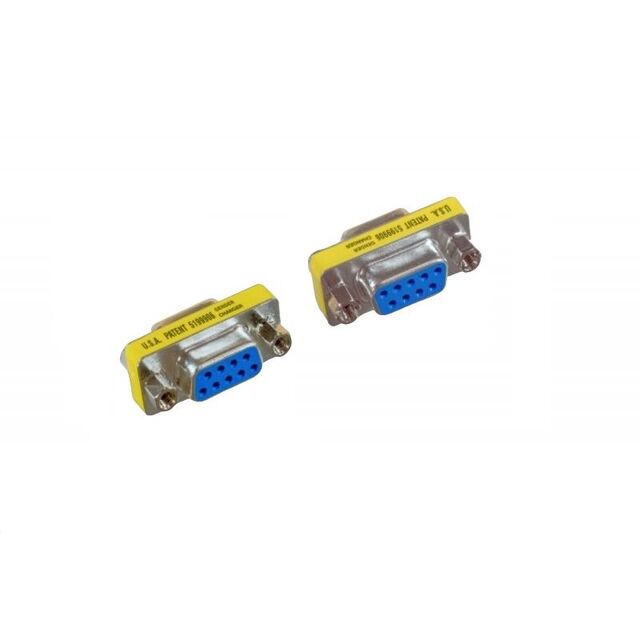 DSUB GNDR CHGR DB9 F/F 6PCS/PACK