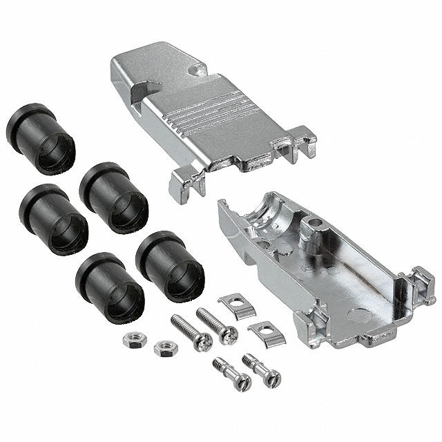 CONN BACKSHELL 9POS 180DEG SHLD