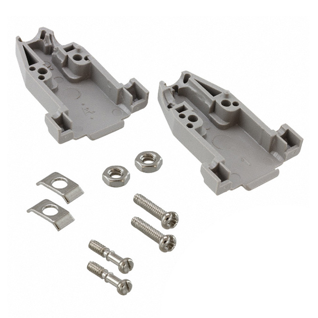 CONN BACKSHELL 9POS 180DEG GRAY