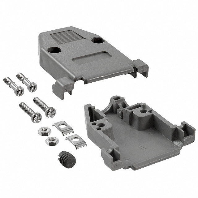 CONN BACKSHELL 15POS 180DEG GRAY