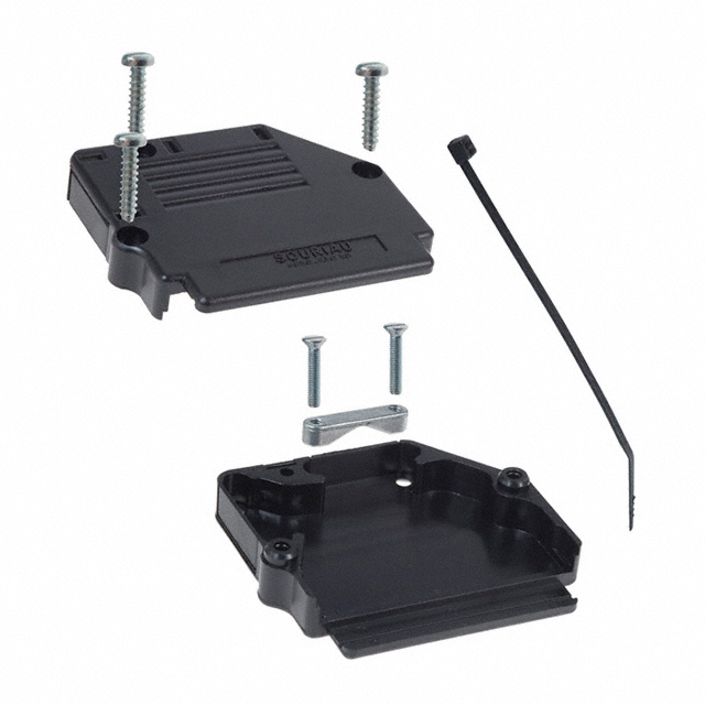 CONN BACKSHELL 50POS 90DEG BLACK