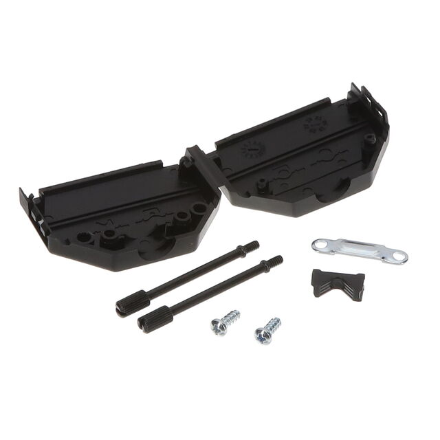 25P PLASTIC D-SUB HOOD SNAP BK