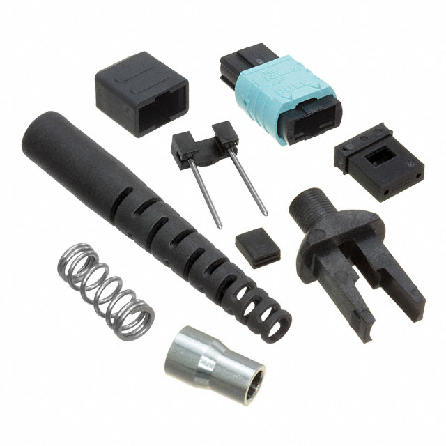 24F MPO CONNECTOR, MALE, MM, AQU