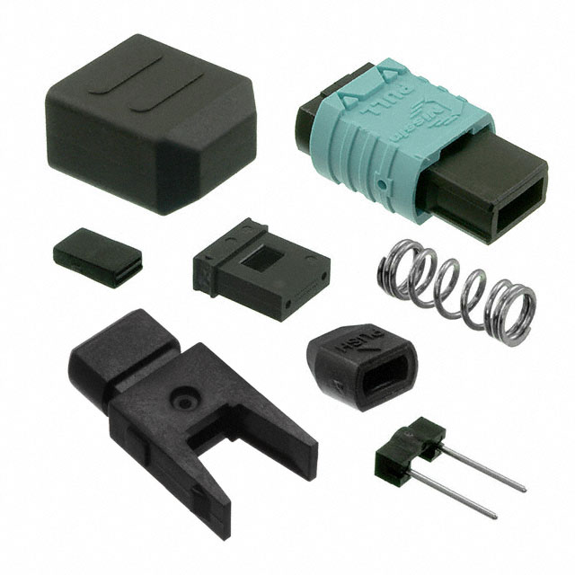 12F MPO CONNECTOR, MALE, MM, AQU