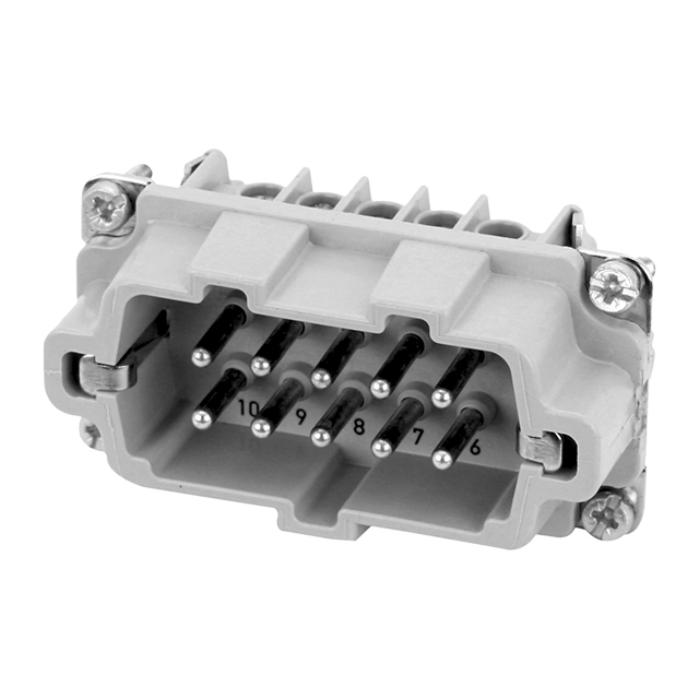 INSERT MALE 10POS+1GND SCREW