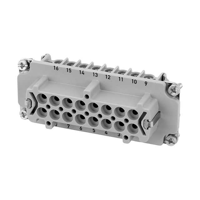 INSERT FEMALE 16POS+1GND SCREW