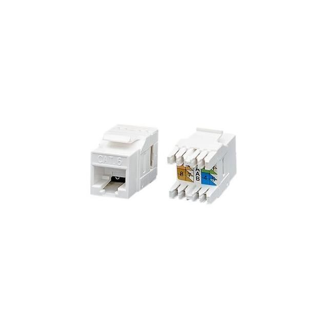 CAT6 UNSH. KEYSTONE JACK, WHITE,