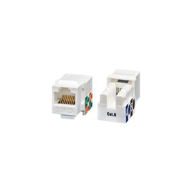 CAT6 UNSH. KEYSTONE JACK, WHITE,