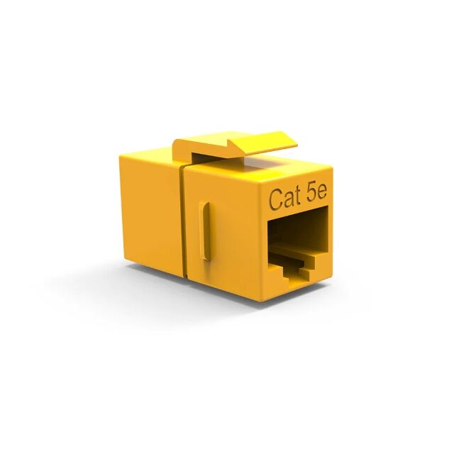 CAT5E YW KEYSTONE JACK COUPLER