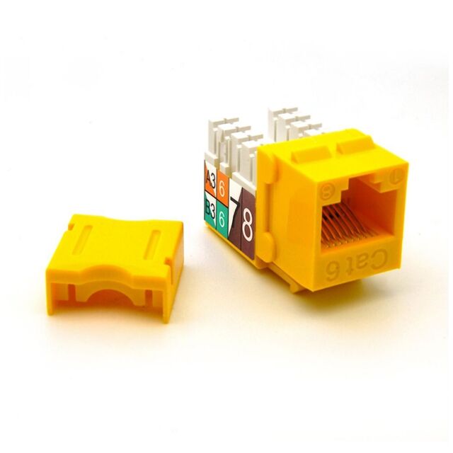 CAT6 KEYSTONE JACK, SNAP-IN, 90