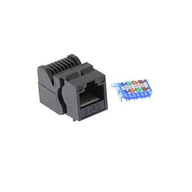 CAT.6 TOOL LESS KEYSTONE JACK BL