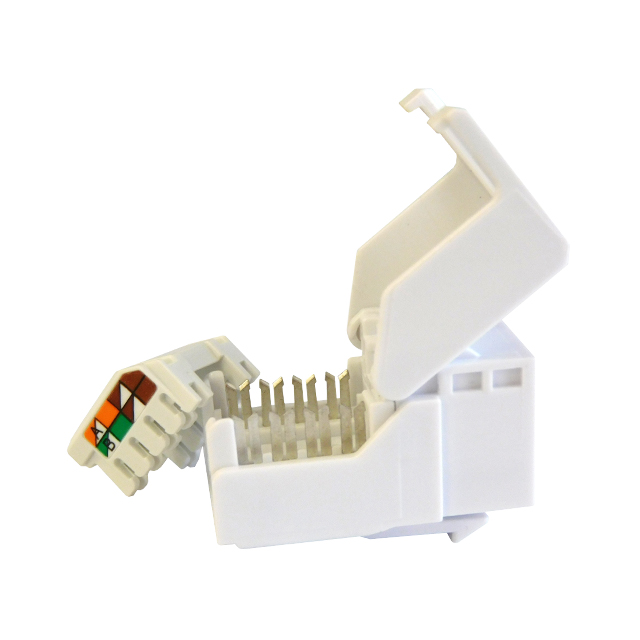 MOD JACK KEYSTONE CAT5E UNSHLD