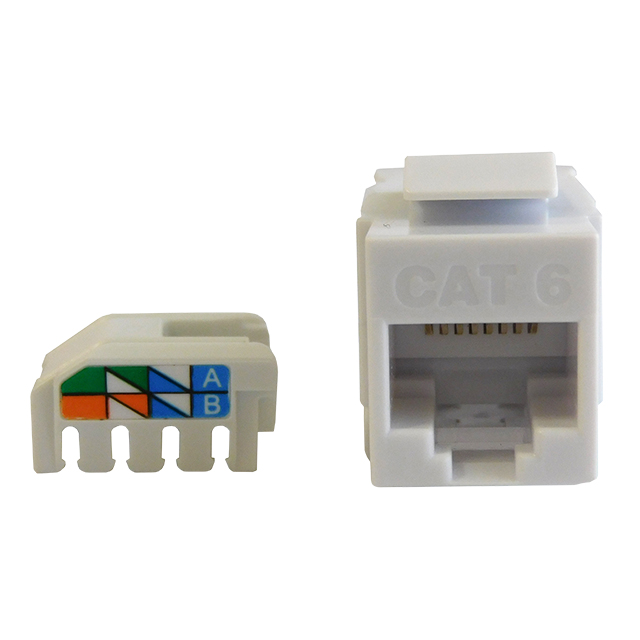 MOD JACK KEYSTONE CAT6 UNSHLD