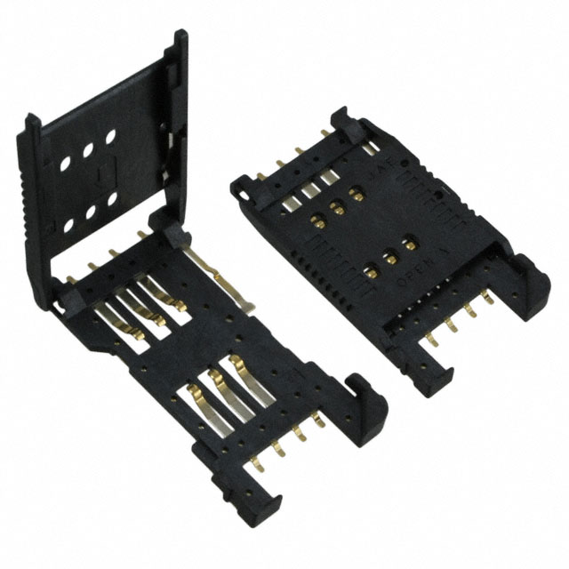 CONN SIM CARD R/A SMD