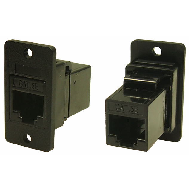 FM SLIM FT CAT5E 3.2 HOLE BLK