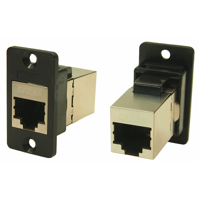 FM SLIM FT CAT6A SHLD CSK BLK