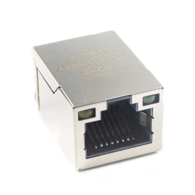 1x1 SMD RJ45, w/Mag, IndTemp