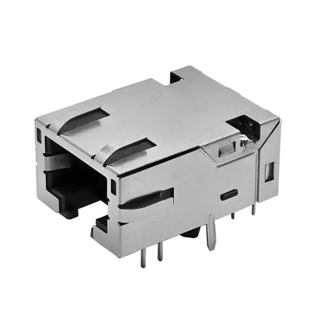 MAGJACK 10G TAB-DOWN GRN/YEL-GRN