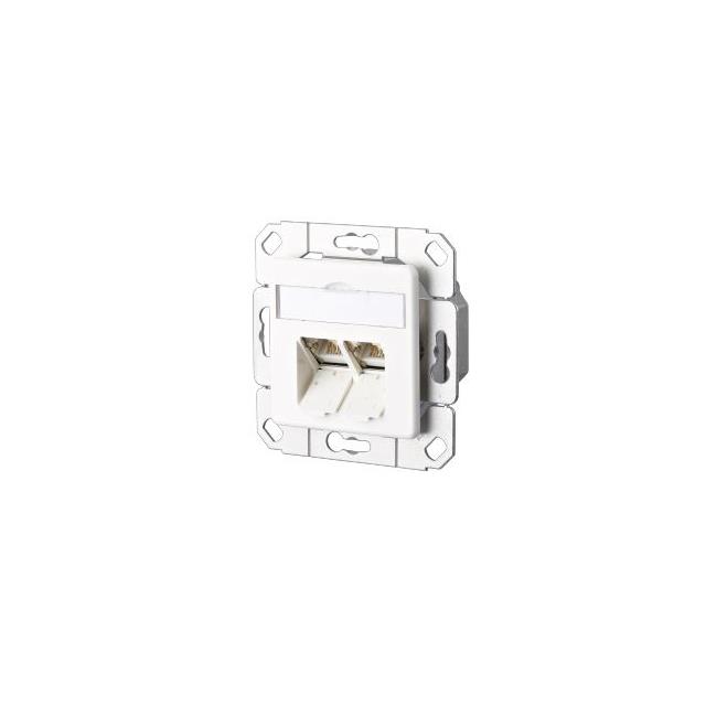 WALL OUTLET, E-DAT C6A, 2 PORT,