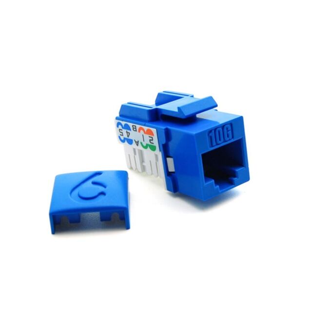 CAT.6A KEYSTONE JACK BLUE