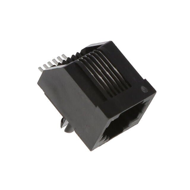 SMT MODJACK, RT< 6P6C BLACK ROHS