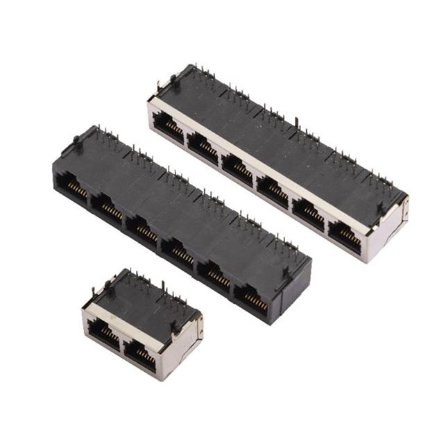 8P8C 4 PORT HARMONICA JACK SHIEL