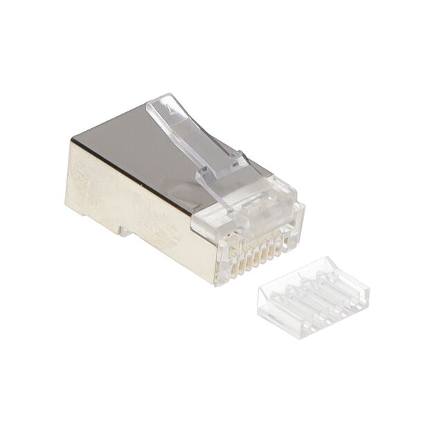 8P8C CAT6A SHIELDED PLUG, 50U" P