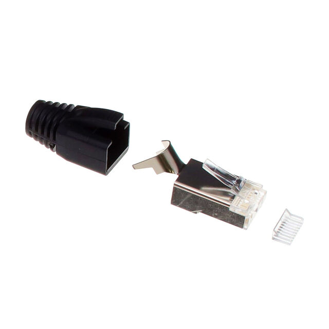 8P8C CAT6 SHIELDED PLUG KIT, 7.5