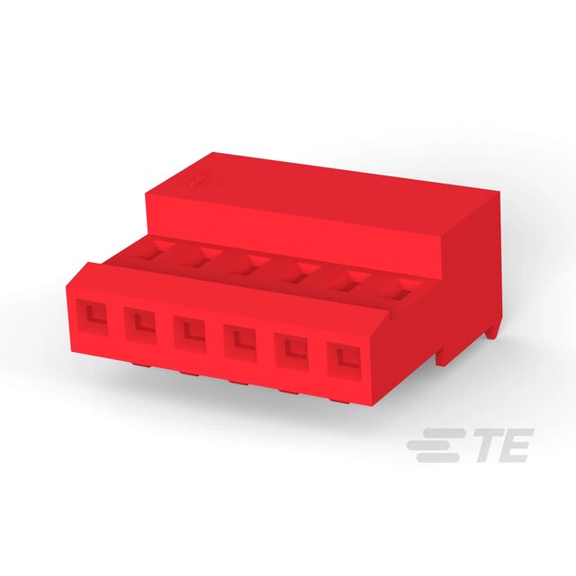 6P 22AWG TIN CLSD W/O TAB W/RED