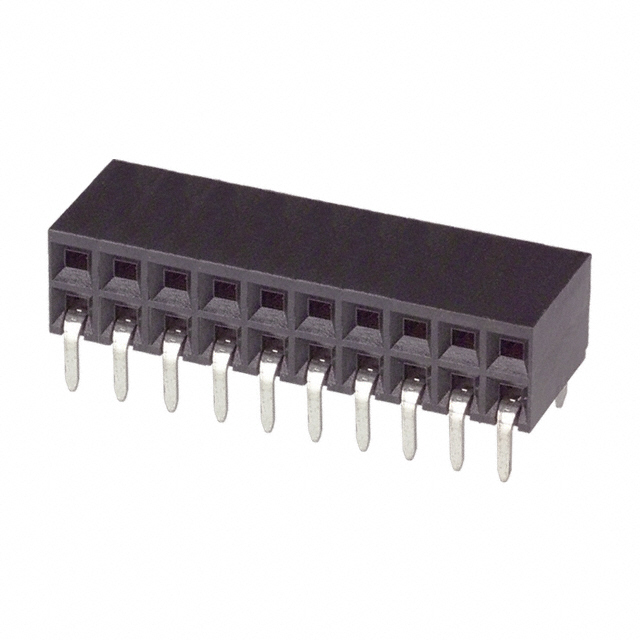 CONN RCPT 20POS 0.1 GOLD PCB R/A