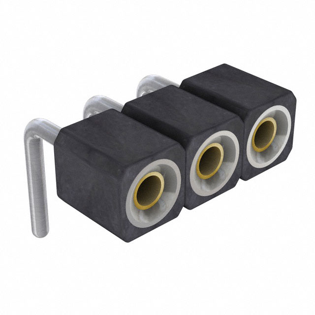 CONN SOCKET 3P 0.1 GOLD PCB R/A