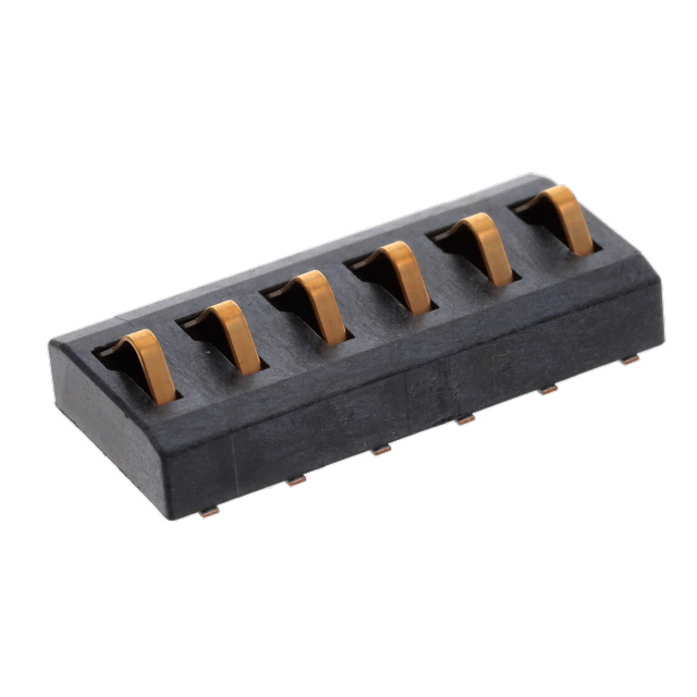 CONN SPRING BATTERY 6POS SMD