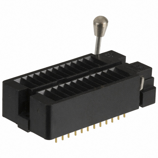 CONN IC DIP SOCKET ZIF 24POS GLD