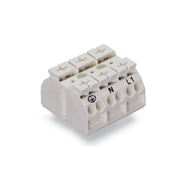 TERM BLK 3POS WHITE