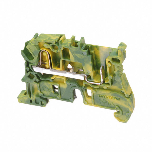 TERM BLK 2POS GREEN/YELLOW