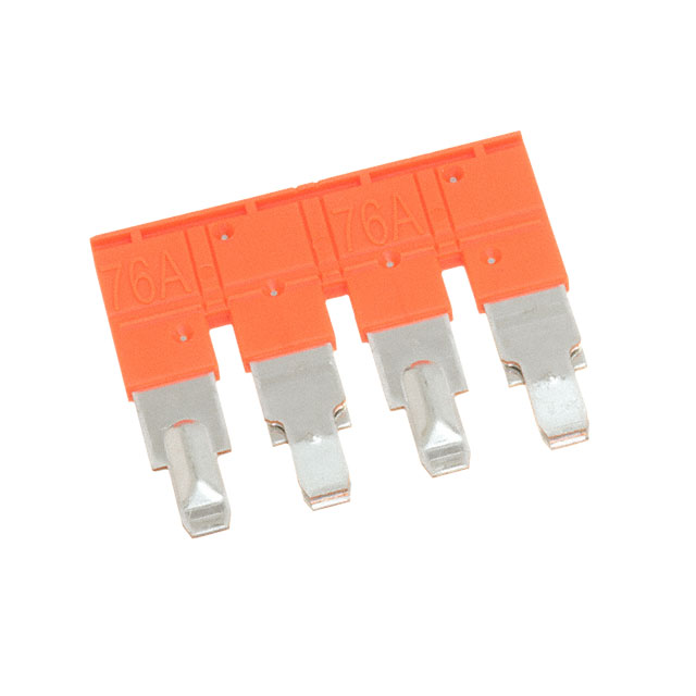 JUMPER TERM BLK 4POS FLAT PIN