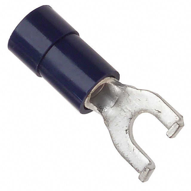 CONN SPADE TERM 14-16AWG #6 BLU