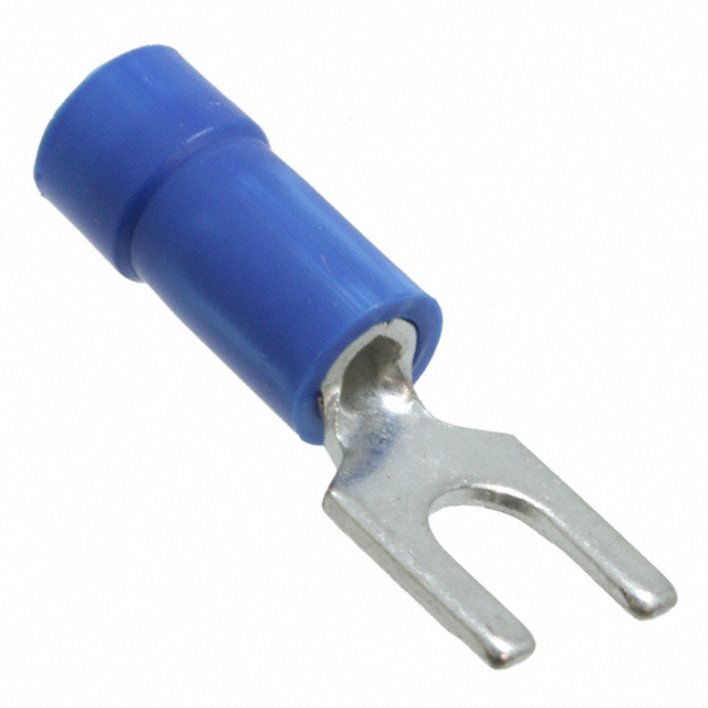 CONN SPADE TERM 14-16AWG #8 BLU