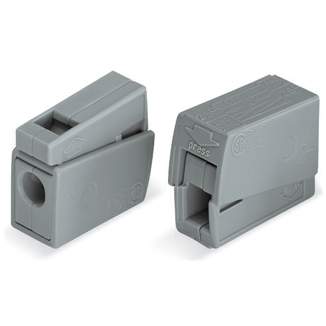 PUSHWIRE INLINE CONNECTOR; GRAY;